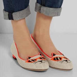 Charlotte Olympia “Sunkissed Kitty” Flats sz 41